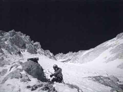 
Gasherbrum IV First Ascent West Face Central Spur - Bang Jung-ho Climbing Towards Devils Brow At 7800m - American Alpine Journal 1998
